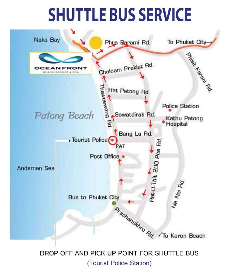 Oceanfront Beach Resort - Sha Extra Plus Patong Exterior foto Pattaya Beach map